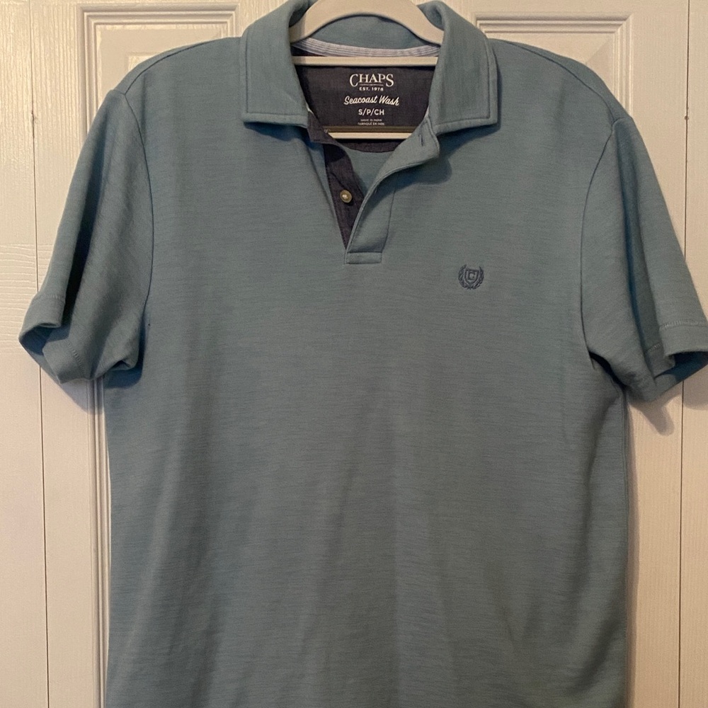 Chaps Men's Light Blue Polo Shirt